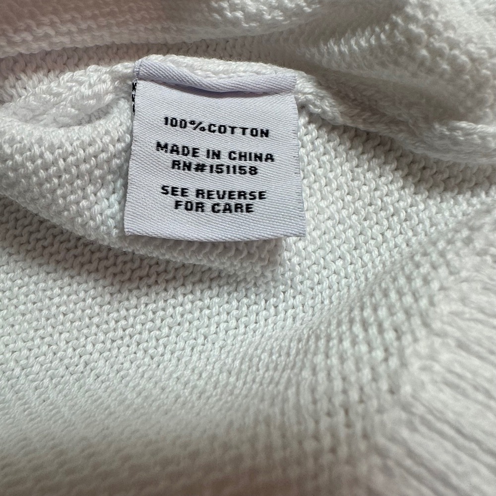 525 America Women's Knit Halter Top White Sleeveless Tie Back Small NWT A0886 - Picture 6 of 9